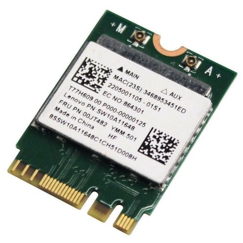 Адаптер WiFi Realtek RTL8821AENF (M.2, B/G/N/AC, 433 Mbit/s, 2.4/5 Ghz, Bluetooth 4)