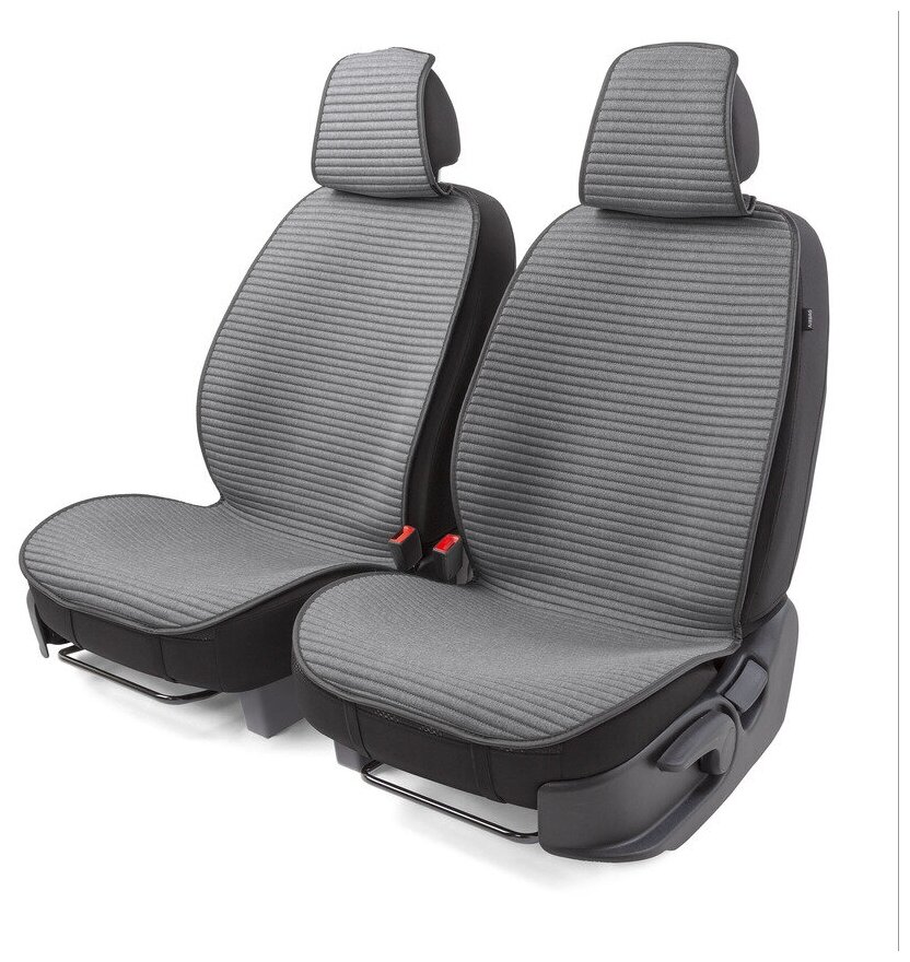 Накидки на передние сиденья "Car Performance", 2 шт, fiberflax CUS-1042 GY