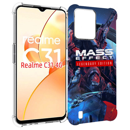 Чехол MyPads Mass Effect Legendary Edition для OPPO Realme C31 задняя-панель-накладка-бампер