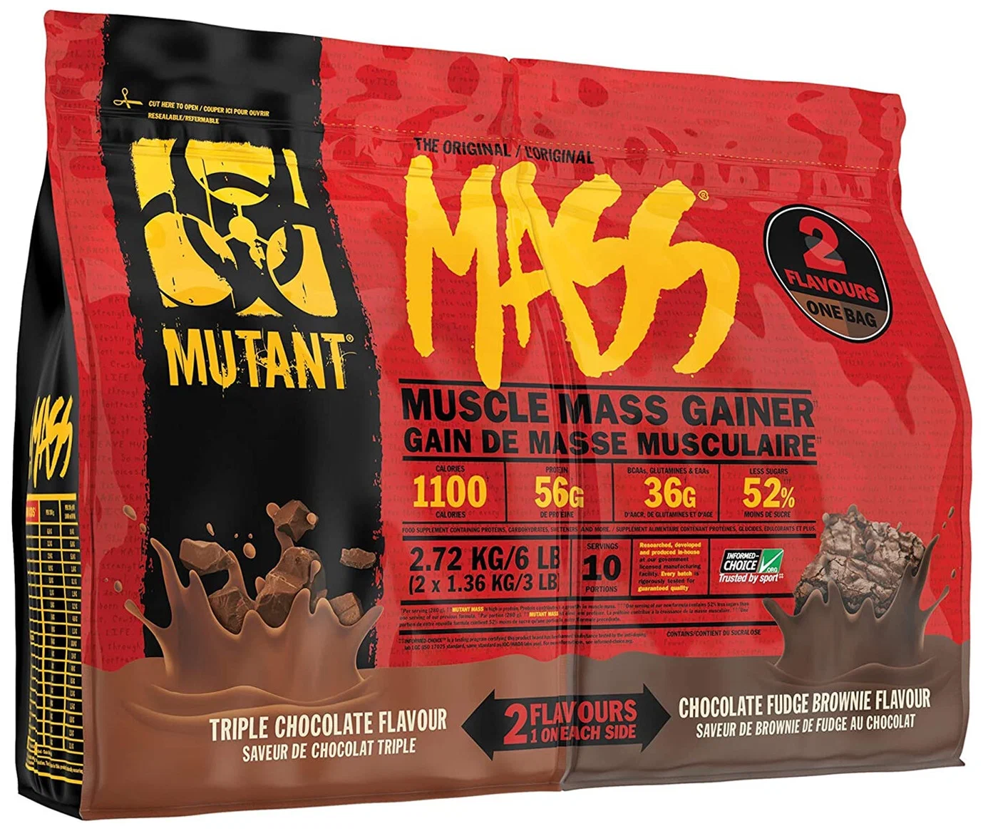Mutant Mass (2720 гр) (тройной шоколад & брауни с шоколадной помадкой)