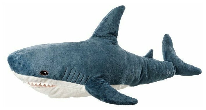фото Мягкая игрушка "Акула" серая 50 см/ игрушка-подушка/ акула обнимашка