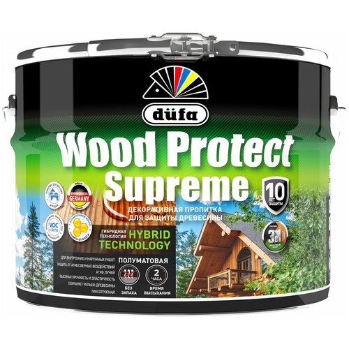 Декоративная высокопрочная пропитка по дереву Dufa Wood Protect Supreme (2,5л) орех