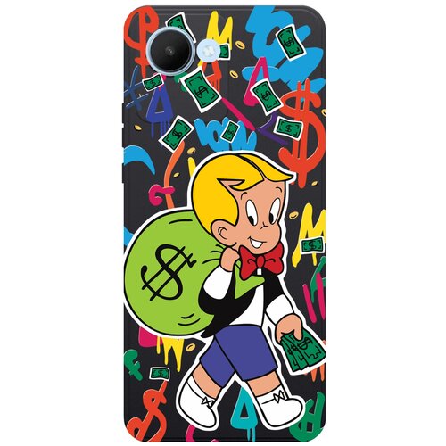 черный силиконовый чехол для realme c11 2021 monopoly richie rich монополи богатенький риччи Черный силиконовый чехол MustHaveCase для Realme C30 Monopoly Richie Rich/Монополи Богатенький Риччи для Реалми С30