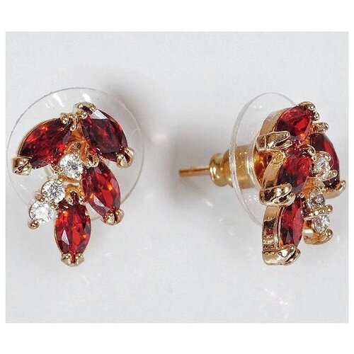 Серьги с гранатом 