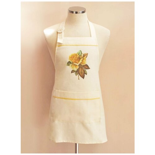 Фартук тканевый Yellow rose La villa (кремовый), Универсальный