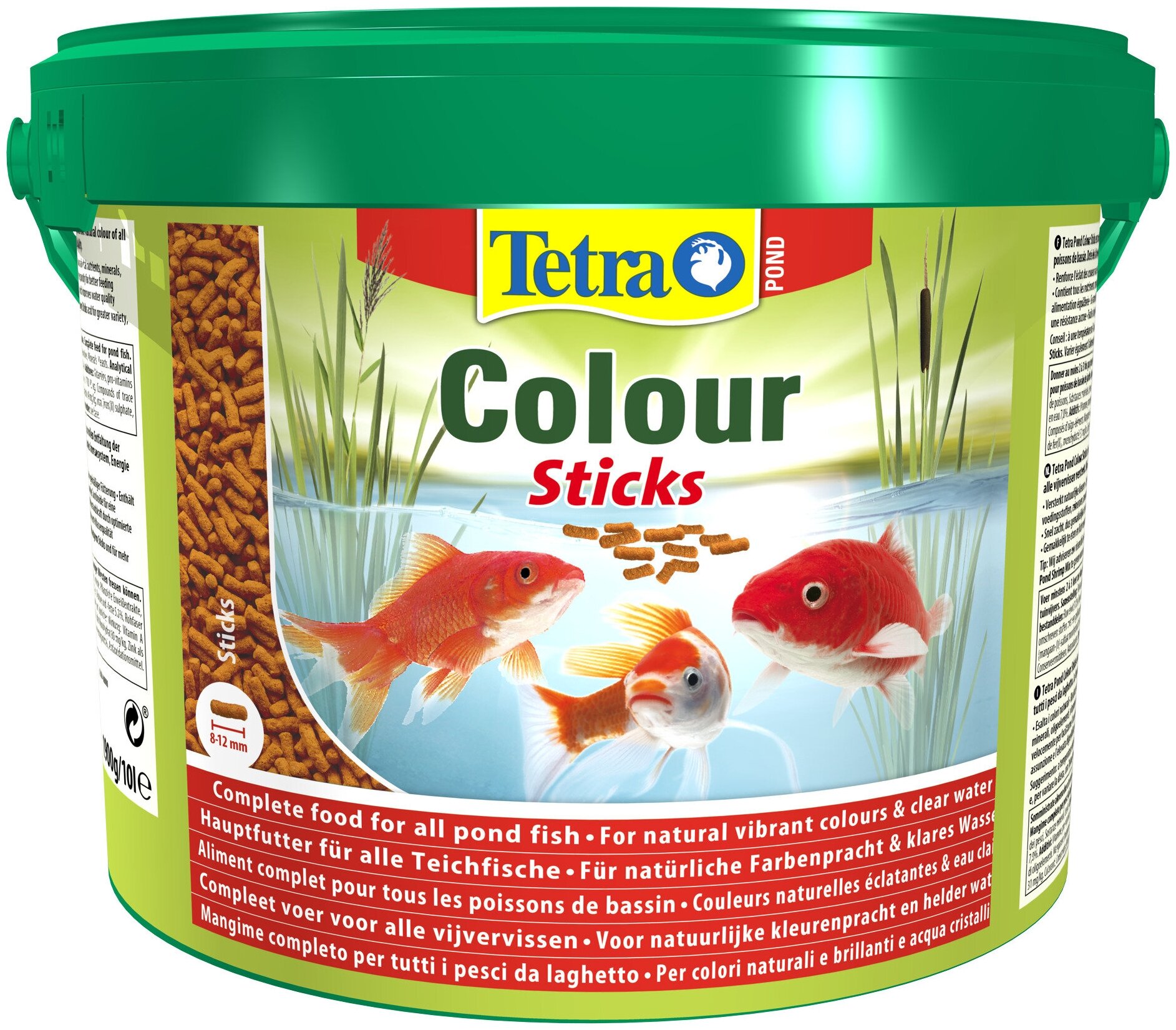 Корм для прудовых рыб Tetra Pond Colour Sticks 10 л (палочки, 8-12 мм)