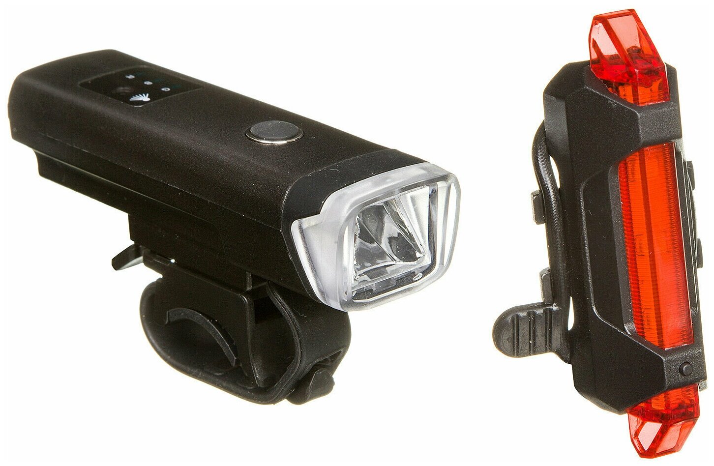 Комплект фонарей STG FL1559 / TL5411 (Комплект фонарей STG перед. FL1559 (350 люм. бел. Usb 2000 mAH. С датчиком света ) зад. TL5411 ( 5 )