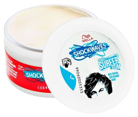 Воск-тянучка для укладки волос WELLA SHOCKWAVES "Surfer Gum", 75мл - фото №8