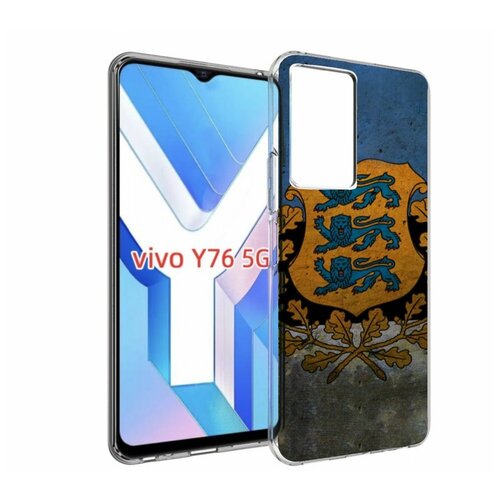 Чехол MyPads герб флаг эстонии для Vivo Y76 5G задняя-панель-накладка-бампер чехол mypads герб флаг таджикистана для vivo y76 5g задняя панель накладка бампер