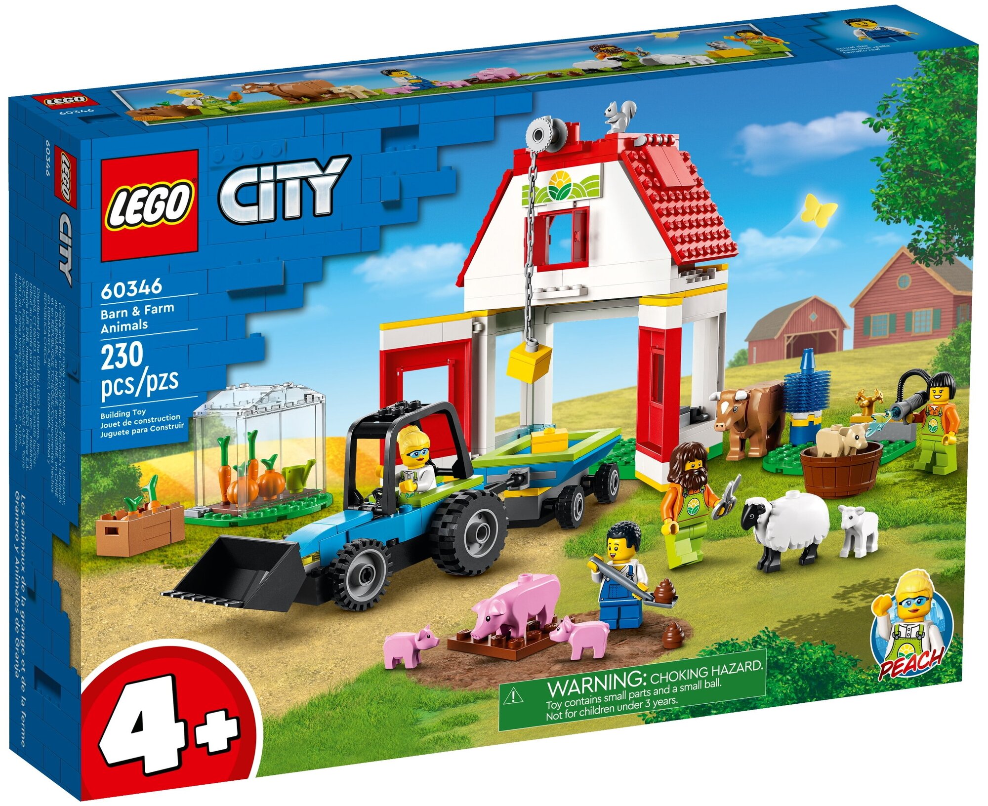 Конструктор Lego City Конструктор Lego City Ферма с животными 230 деталей 60346 - фотография № 1
