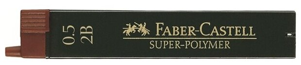 Faber-Castell Грифели "Super Polymer", 12 шт. 2B 0.5мм