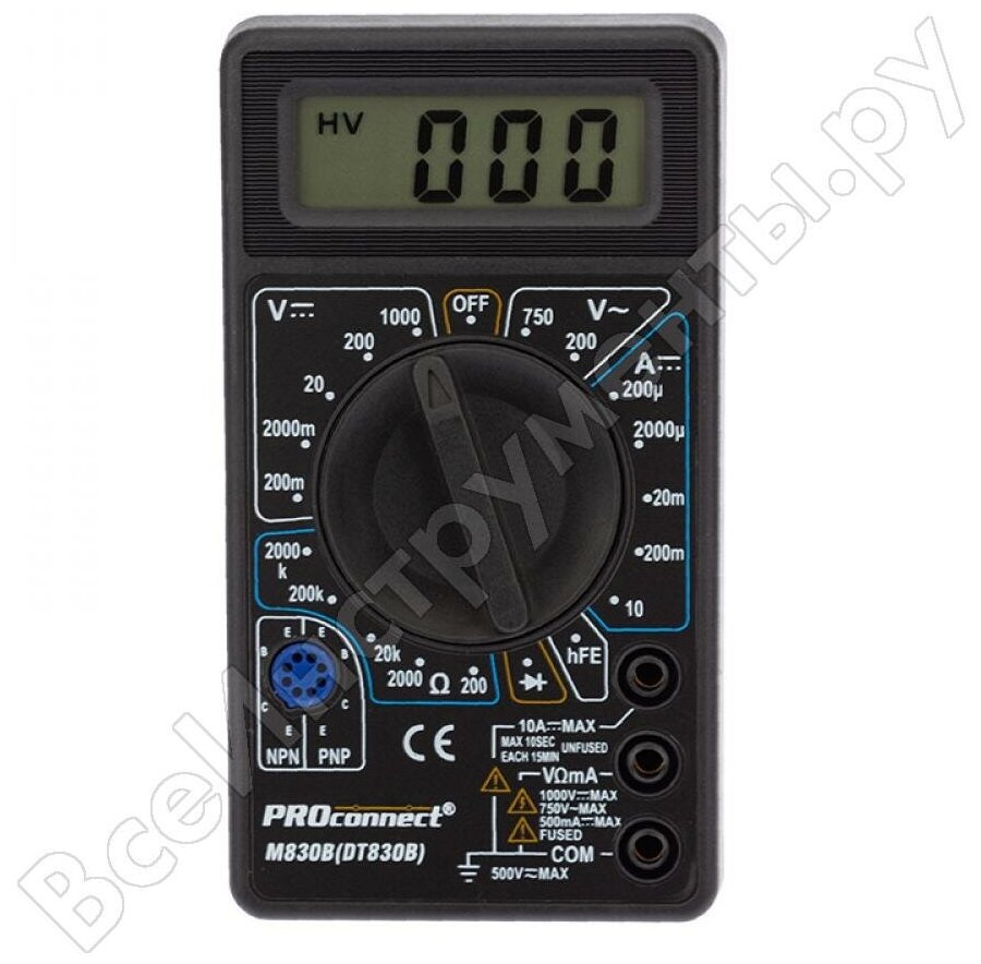 фото Мультиметр PROconnect портативный M830B (13-3011)