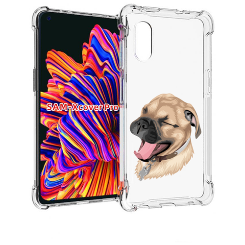Чехол MyPads очень-довольная-собака для Samsung Galaxy Xcover Pro 1 задняя-панель-накладка-бампер