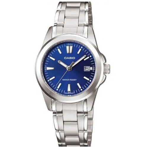 Наручные часы CASIO Collection LTP-1215A-2A2, синий, серебряный наручные часы casio ltp e141l 2a2