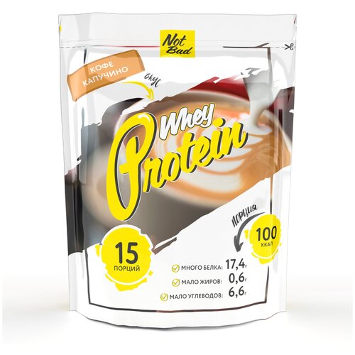 Протеин NotBad Whey Protein, 450 гр., капучино протеин premium whey protein shake тирамису 450 гр 15 порций creatin