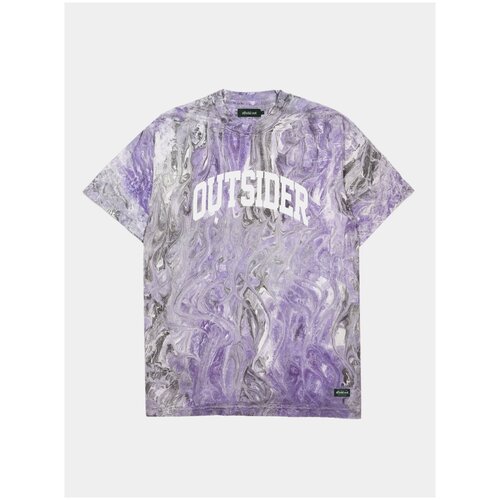 Футболка Afield Out Marble Outsider T-Shirt, мужской, фиолетовый, S,
