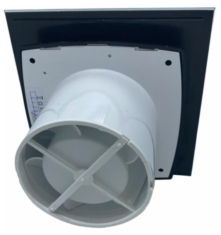 Вентилятор D100мм с датчиком движения и таймером, фланцем и обратным клапаном EXTRA A100MS-K (Сербия), стеклянная панель цвета черный глянец. - фотография № 11
