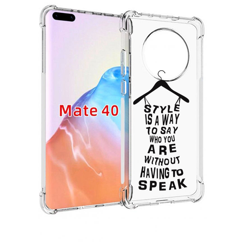Чехол MyPads Сарафан-из-слов для Huawei Mate 40 / Mate 40E задняя-панель-накладка-бампер
