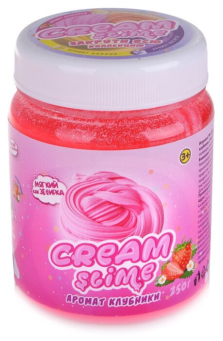 Игрушка Cream-Slime с ароматом клубники, 250 г