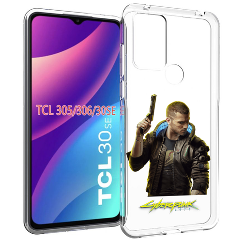 чехол mypads cyberpunk 2077 джонни сильверхенд для tcl 30se tcl 305 tcl 306 tcl 30e задняя панель накладка бампер Чехол MyPads Cyberpunk-2077 для TCL 30SE / TCL 305 / TCL 306 / TCL 30E задняя-панель-накладка-бампер