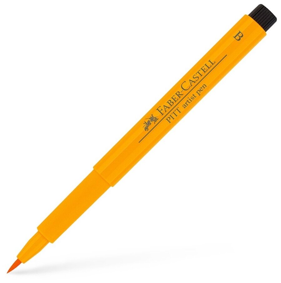Капиллярная ручка Faber Castell Капиллярная ручка PITT ARTIST PEN BRUSH, цвет тёмно-жёлтый хром