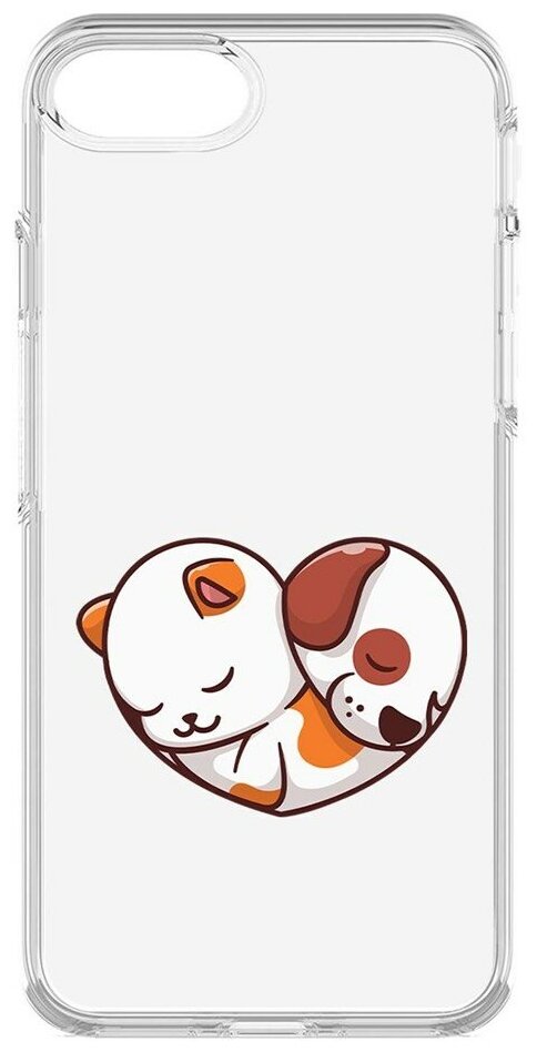 Силиконовый чехол / накладка / бампер Котёнок и Щенок для iPhone 6S