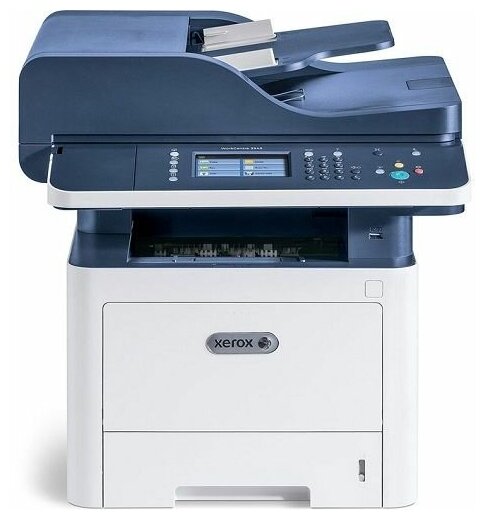 МФУ лазерное Xerox WorkCentre 3345, ч/б, A4, белый/синий