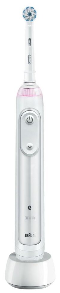 Электрическая зубная щетка ORAL-B Smart Sensitive D700.513.5 White, 5 режимов, датчик нажима, Bluetooth, таймер, Li-on, белый