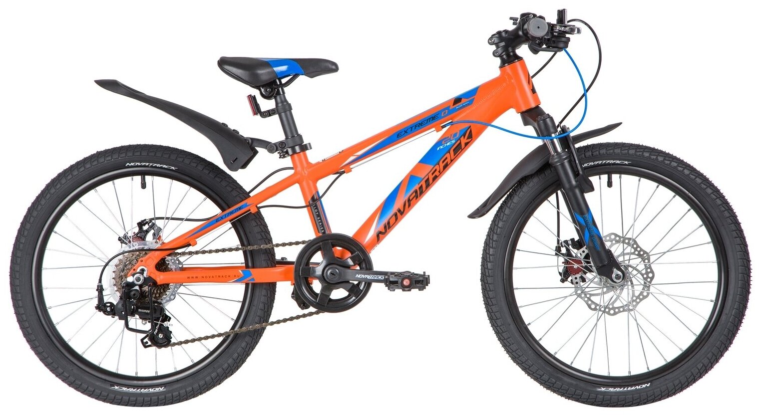 Подростковый горный (MTB) велосипед Novatrack Extreme 20 7 Disc (2020) Оранжевый