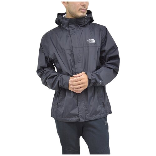 фото Куртка ветровка the north face м мужская черная с капюшоном на молнии venture 2 dryvent waterproof hooded rain jacket black white