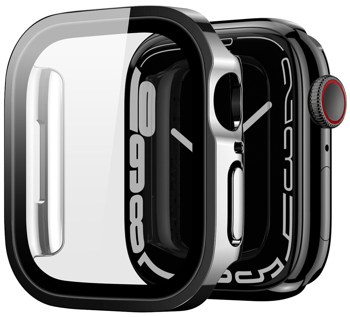 Чехол жесткий для Apple Watch Series 7, (45 мм) PC, Dux Ducis Hamo Series, черный