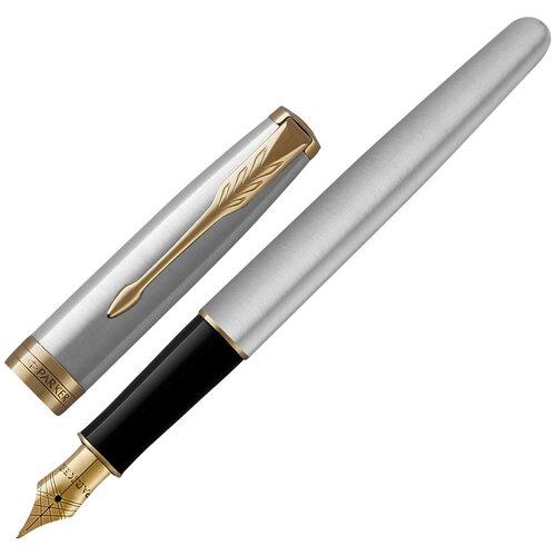 Parker sonnet core - stainless steel gt, перьевая ручка, f, bl ручка перьевая parker sonnet stainless steel ct цвет стальной