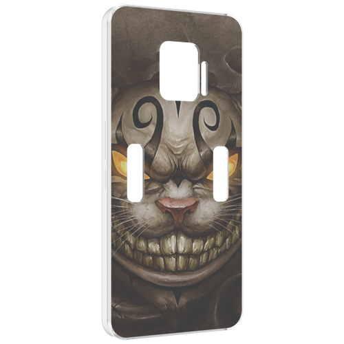 Чехол MyPads злой котик с желтыми глазами для ZTE Nubia Red Magic 7 Pro задняя-панель-накладка-бампер