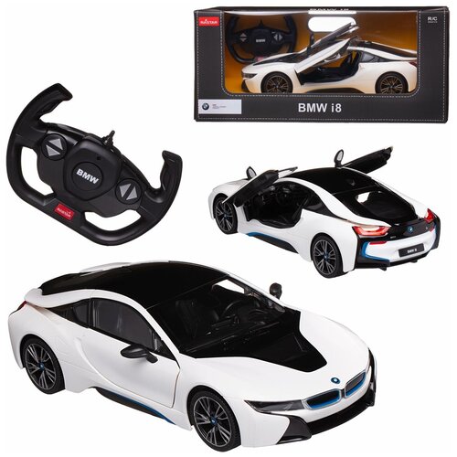 Машина Rastar РУ 1:14 BMW i8 USB Белая 71070 машина rastar ру 1 14 bmw i8 usb белая 71070