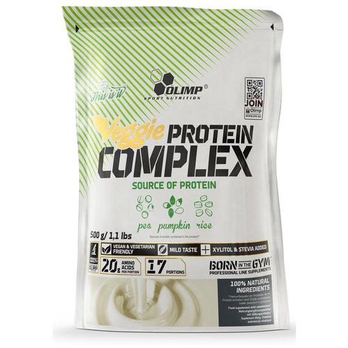 Olimp Veggie Protein Complex 500 г (натуральный) mrm nutrition veggie elite performance protein ваниль 510 г 1 12 фунта