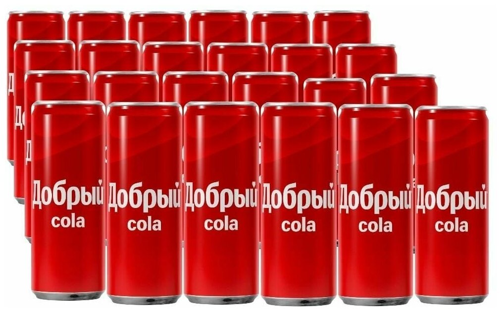 Газированный напиток Добрый Кола (Cola) 330 мл х 24 банки - фотография № 2