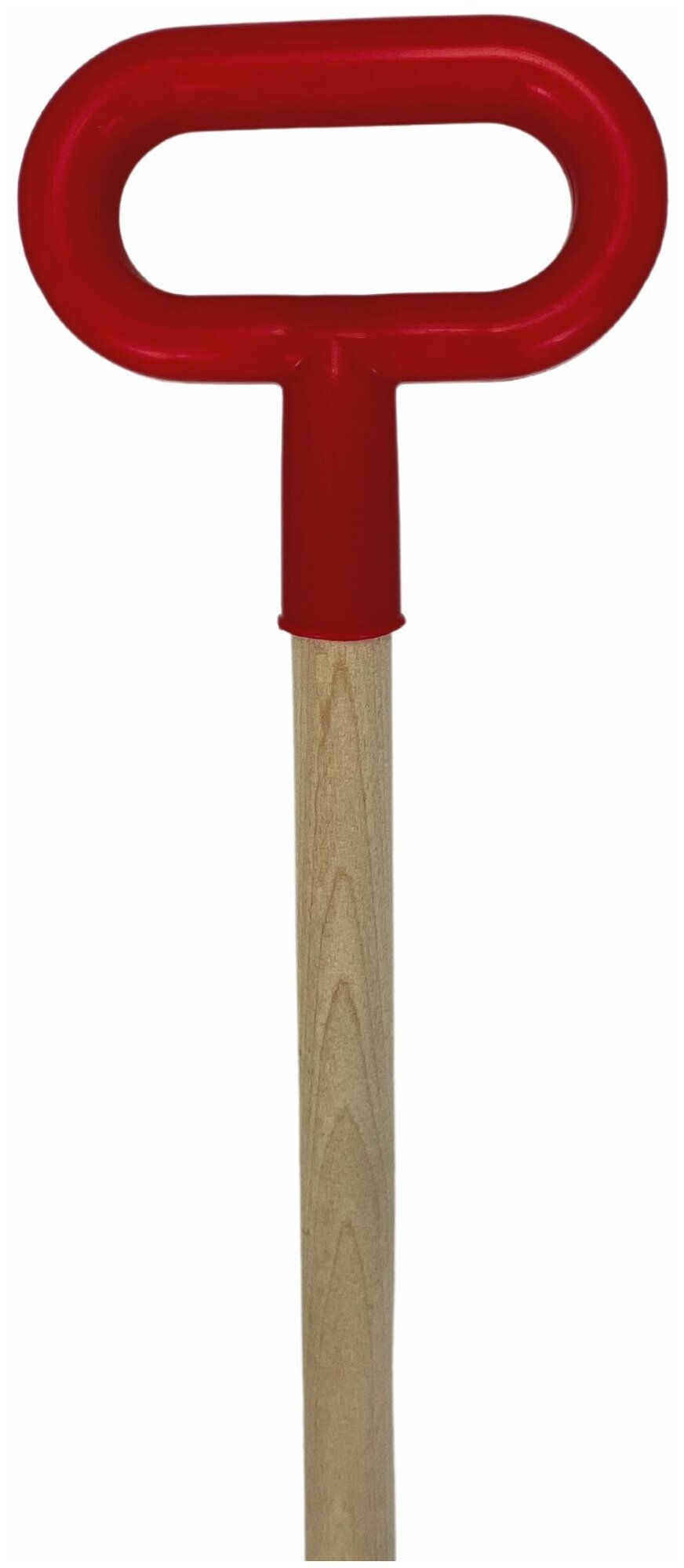 Лопата детская, с деревянной ручкой, красная, размер лопаты - 19 х 2,5 х 60 см. - фотография № 2