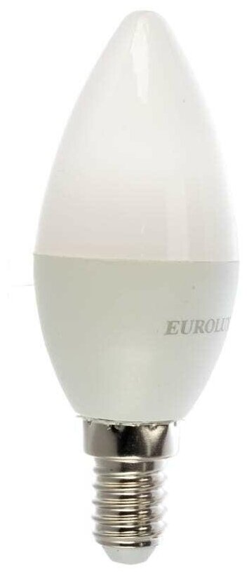 Лампа светодиодная LL-E-C37-6W-230-2,7K-E14 (свеча, 6Вт, тепл, Е14) Eurolux