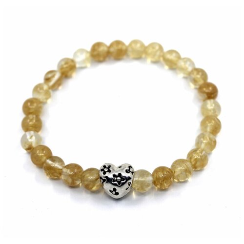 фото Handinsilver ( посеребриручку ) браслет из рутилового кварца 6мм с сердцем