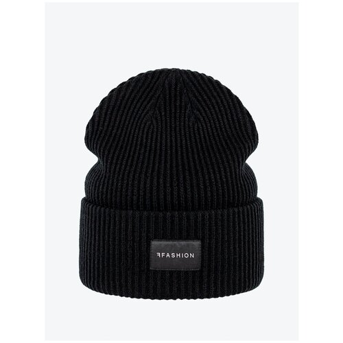 фото Шапка бини ferz, размер 56-58, черный