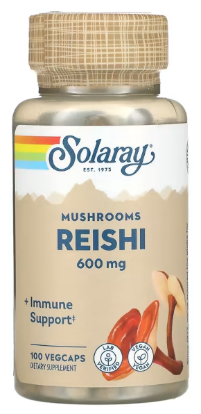 Solaray Reishi Mushrooms (Грибы рейши) 600 мг 100 капсул