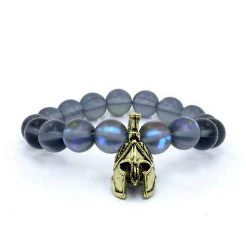 фото Handinsilver ( посеребриручку ) браслет из глянцевого голубого лабрадорита 10мм и шлемом