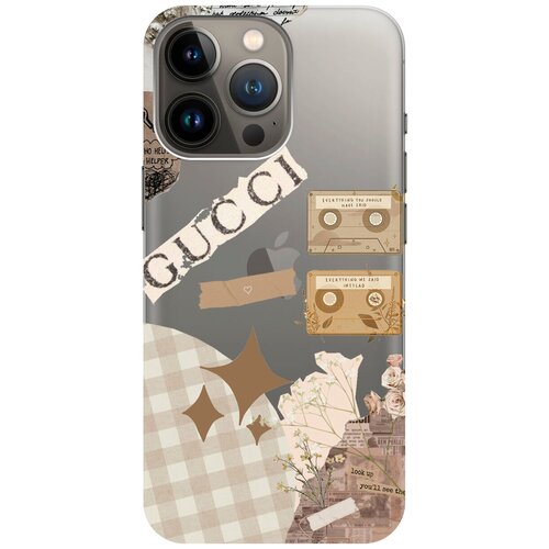 Силиконовый чехол на Apple iPhone 14 Pro / Эпл Айфон 14 Про с рисунком GUCCI Stickers силиконовый чехол на apple iphone 14 pro эпл айфон 14 про с рисунком ac dc stickers