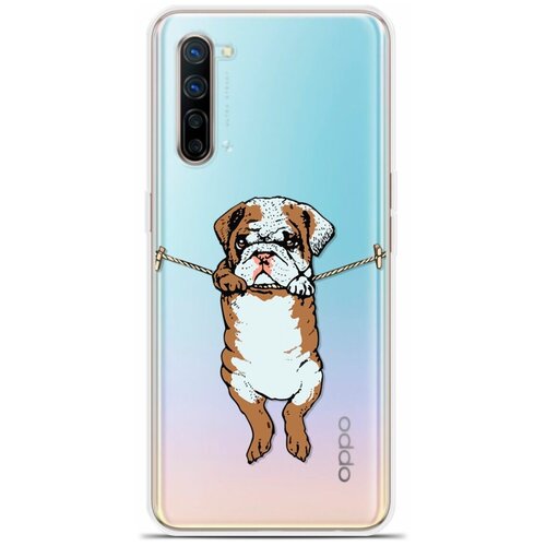 Силиконовый чехол на Oppo Find X2 Lite Бульдог / для Оппо Файнд Икс 2 Лайт