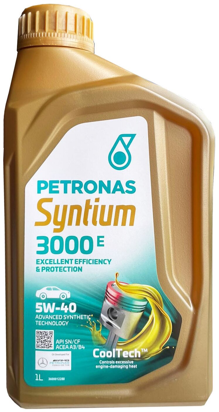 Масло моторное Petronas SYNTIUM 3000 E 5W40, 1л (арт. 18051619) PET-5W40-3000E-1L