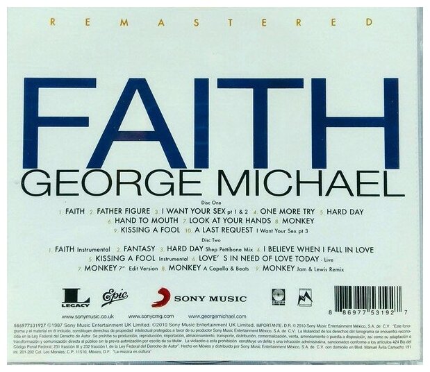 George Michael-Faith*Remastered*[Jewel Case] < Sony CD EC (Компакт-диск 2шт)