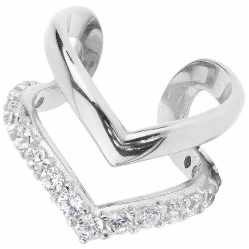 MIE Серебряный кафф с фианитами