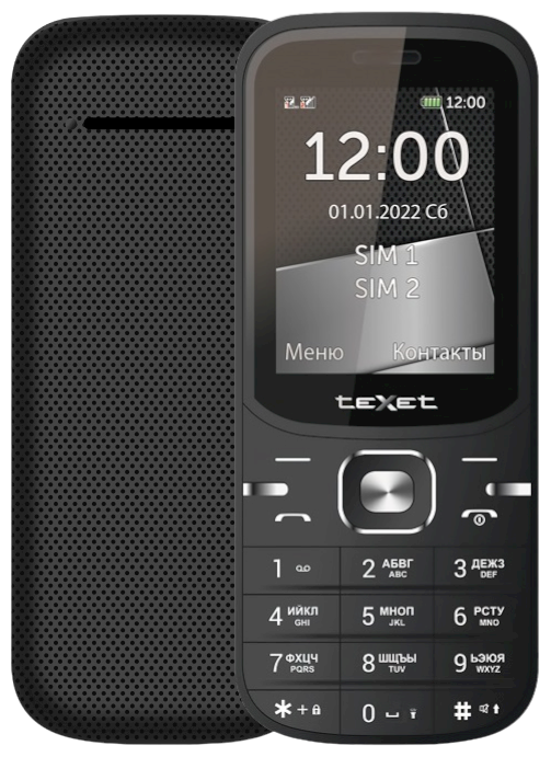 Телефон Texet TM-219 Черный - фото №1