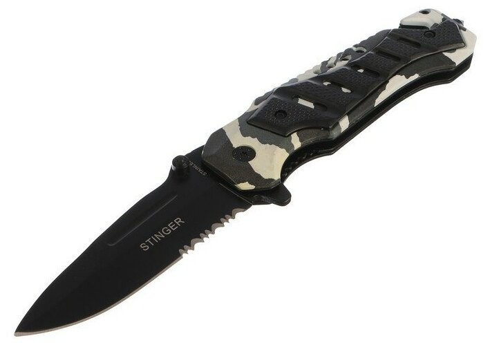 Нож складной КНР Stinger, 90 мм, рукоять: сталь, алюминий, коробка картон (SA-582DW)