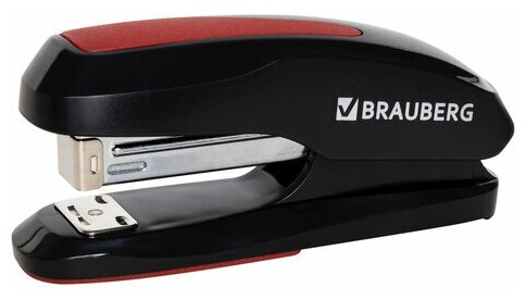 Степлер №24/626/6 BRAUBERG «Super» до 30 листов, черно-красный, 229085